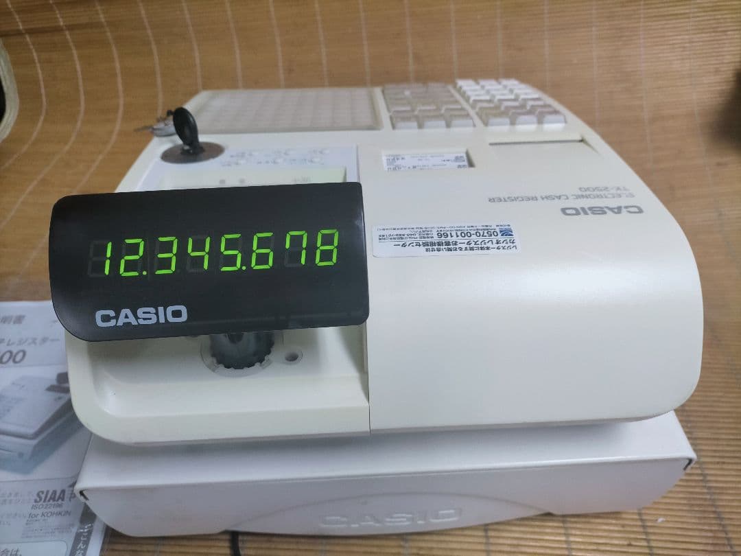 茶器専用カシオレジスター　TK-2500　設定無料　72タッチ3面　110000