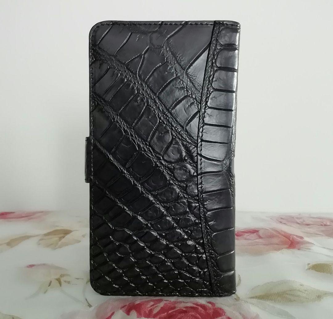 ☆レザージュエルズ☆マットクロコダイル☆スマホケースZAOタマミワタナベADMJ
