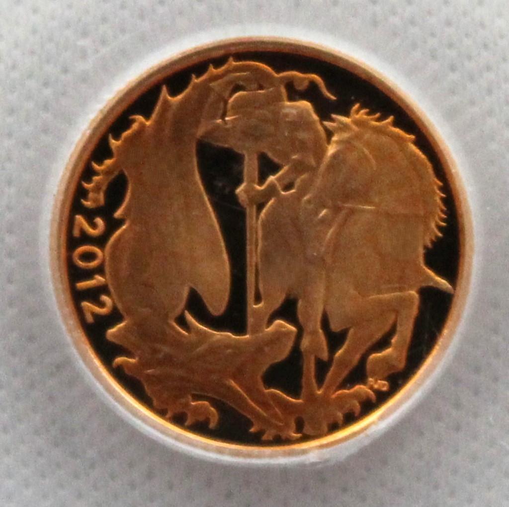2012年 イギリス ダイヤモンドジュビリー 1/4ソブリン PCGS PR70