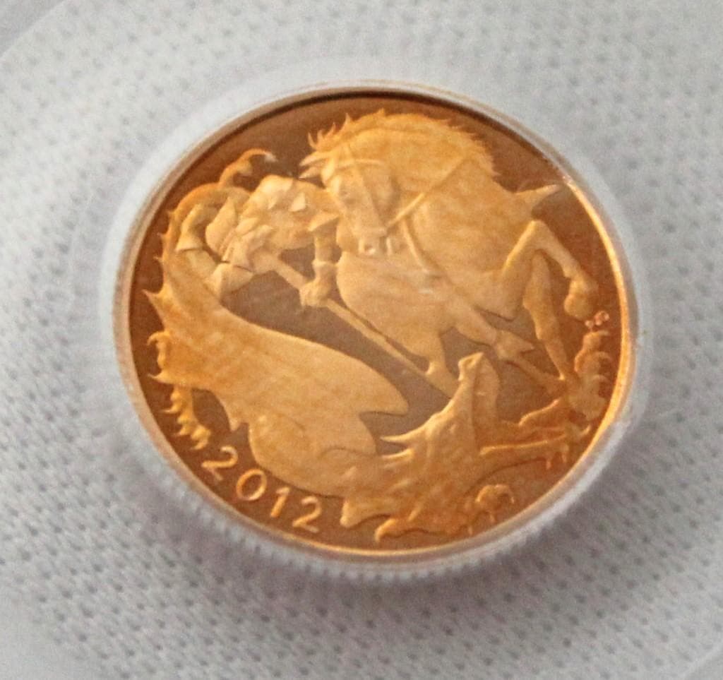 2012年 イギリス ダイヤモンドジュビリー 1/4ソブリン PCGS PR70