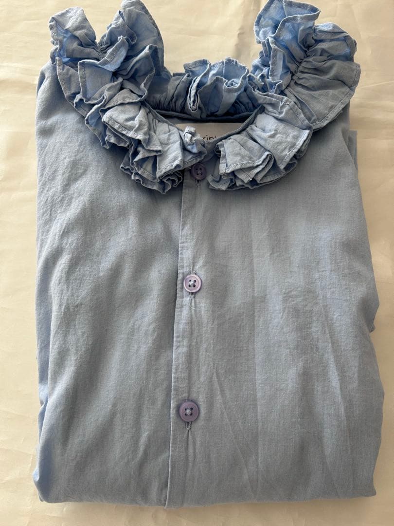 美品crinkle crinkle crinkle コットンフリルカラーブラウス