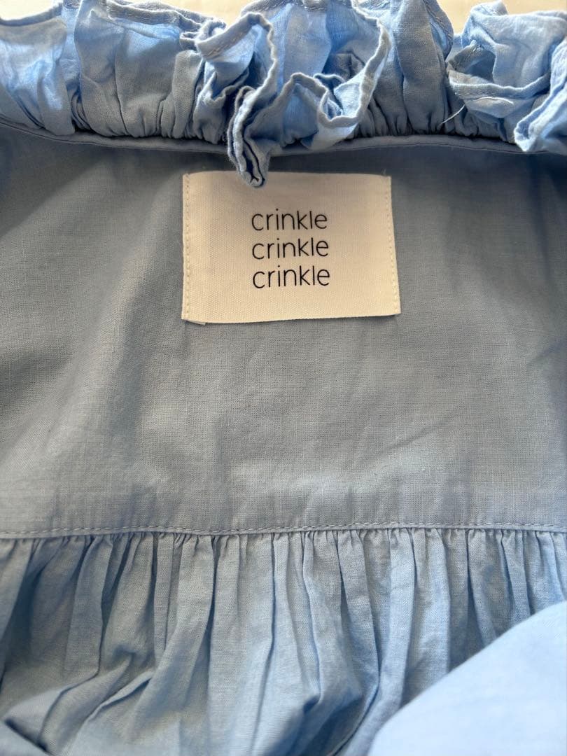 美品crinkle crinkle crinkle コットンフリルカラーブラウス