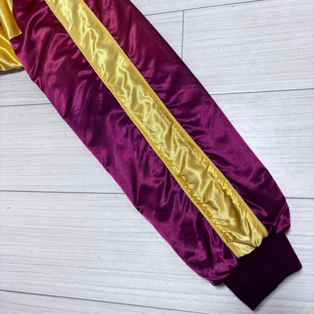 80s ワンダラーズ スカジャン ブルゾン サテン ロカビリー サガラワッペン