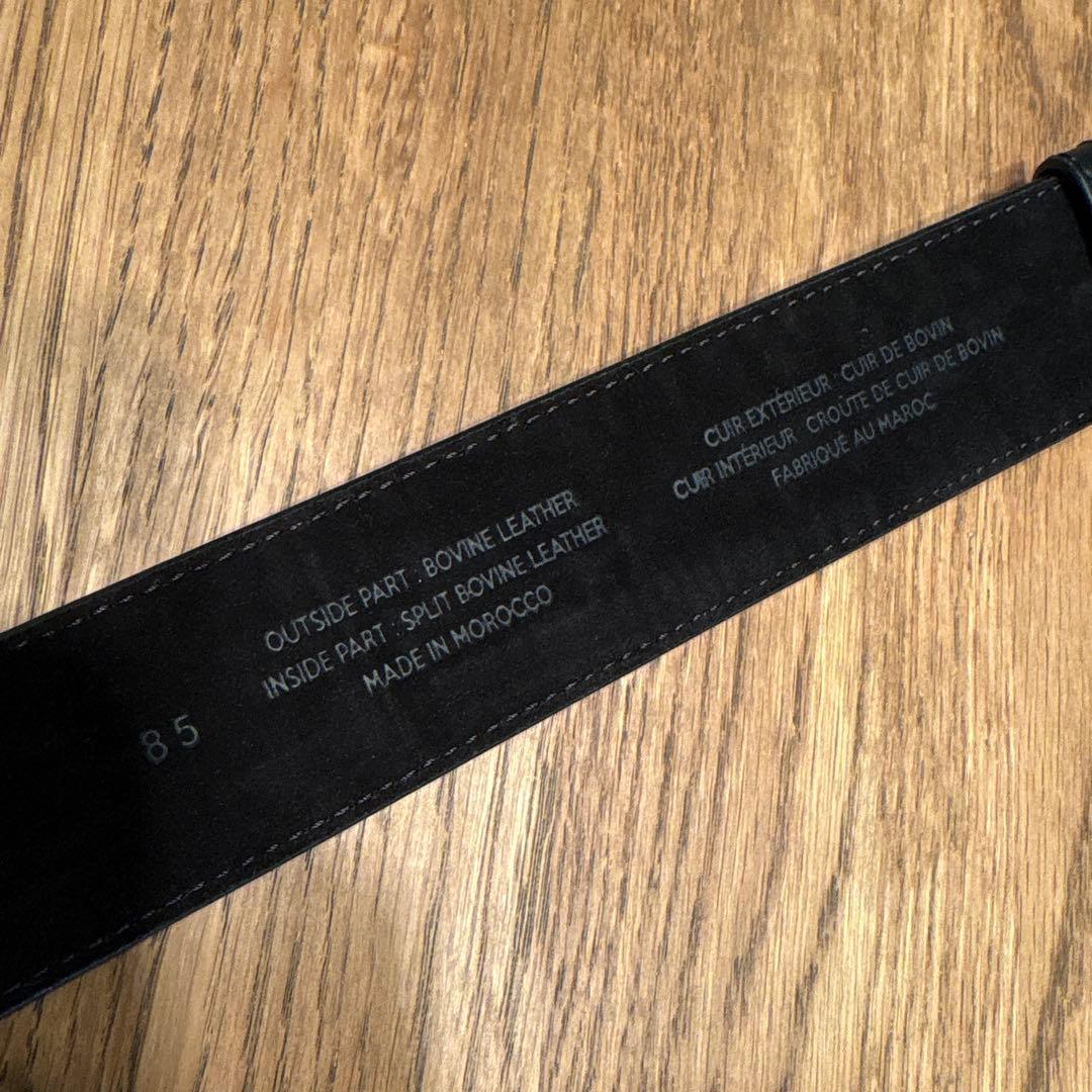 MAISON KITSUNÉ 黒色レザー ベルト