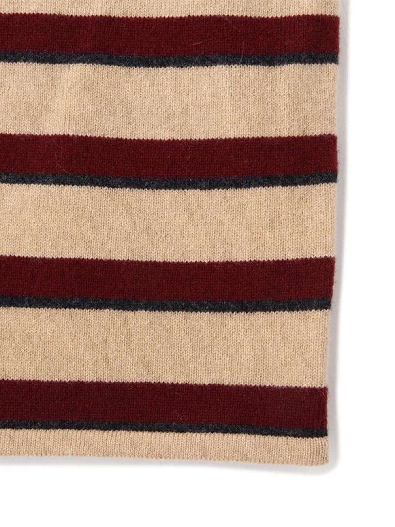 最終値下げ！タグ付き新品未使用エトレトウキョウ　マルチボーダーポロニットベージュ