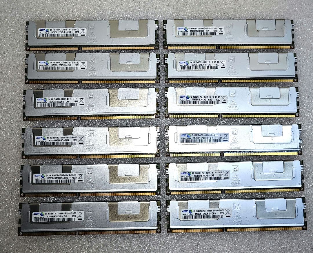 サーバー用メモリ 8GB 12枚セット