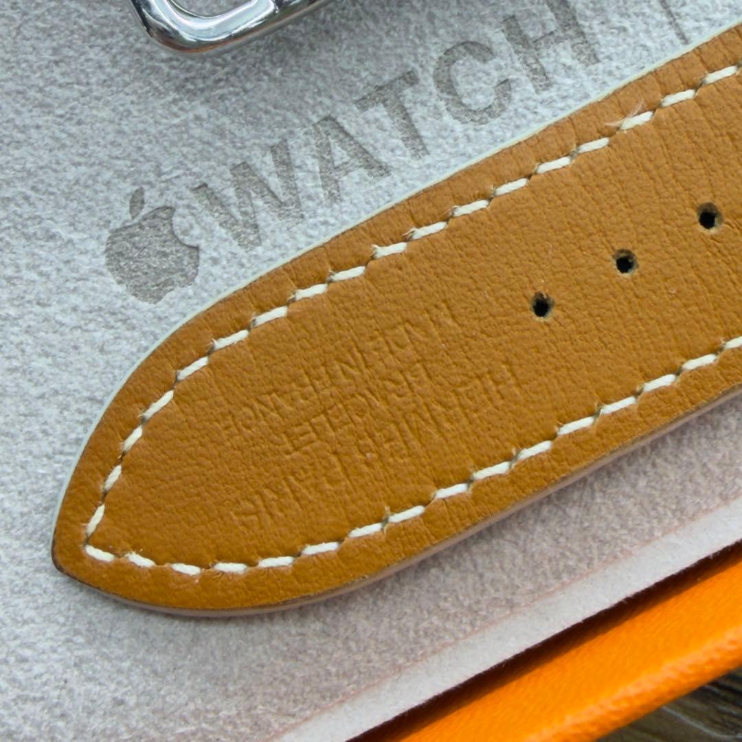 2969 希少品　Apple Watch エルメス　ホワイト　レザー　バンド