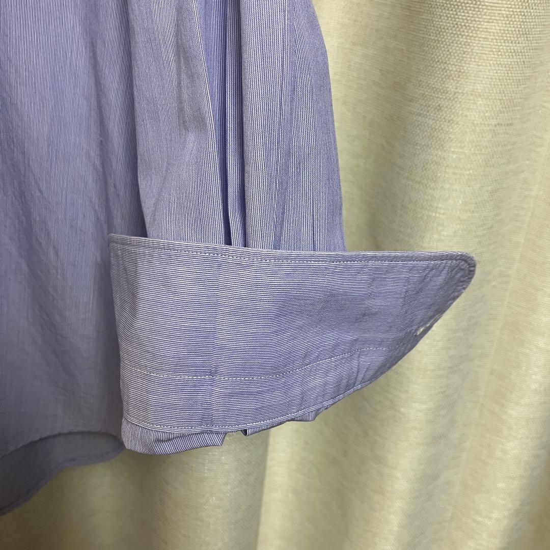 COMOLI コモリシャツ サックス ストライプ サイズ2