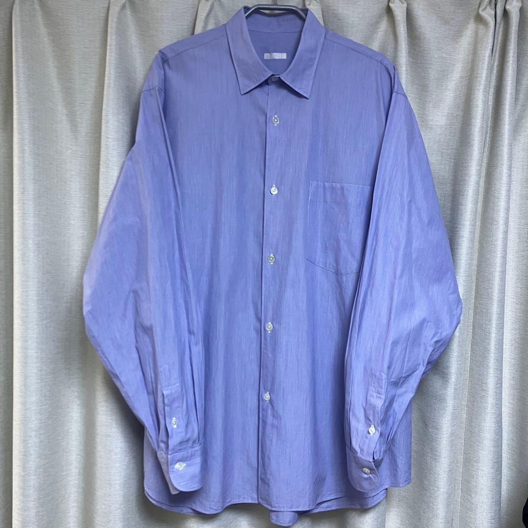 COMOLI コモリシャツ サックス ストライプ サイズ2