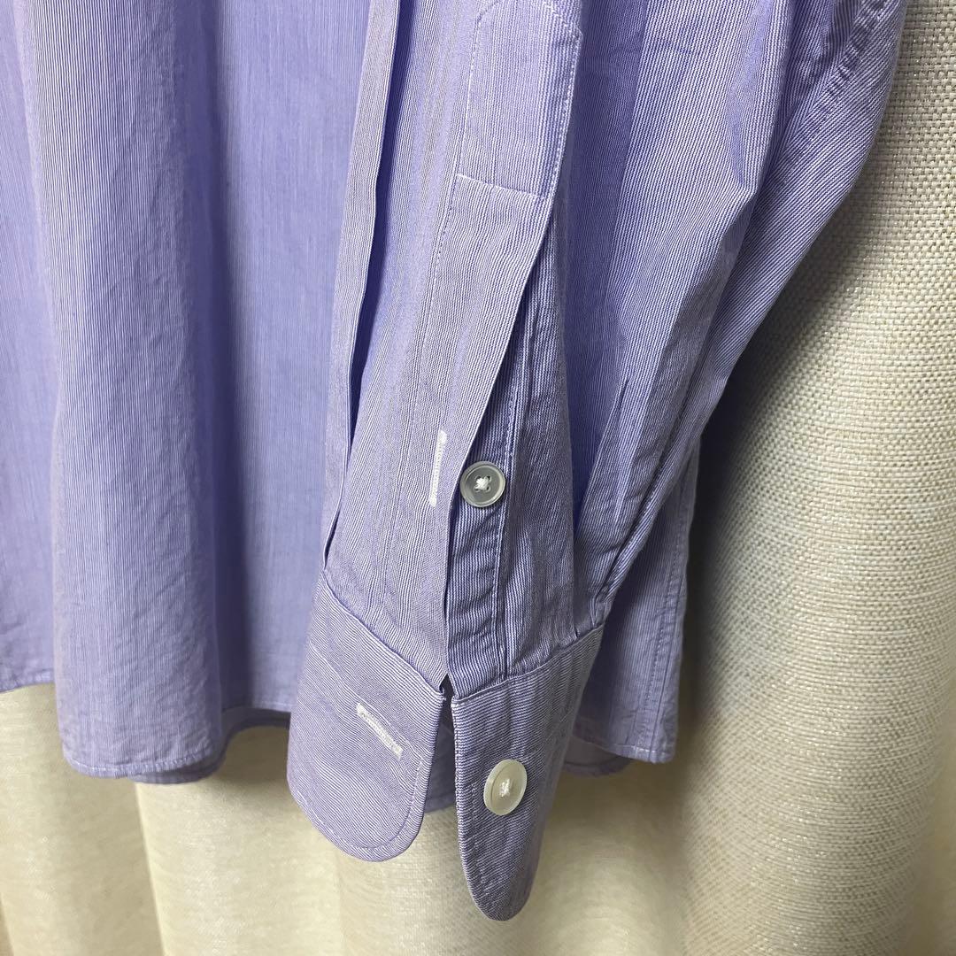 COMOLI コモリシャツ サックス ストライプ サイズ2