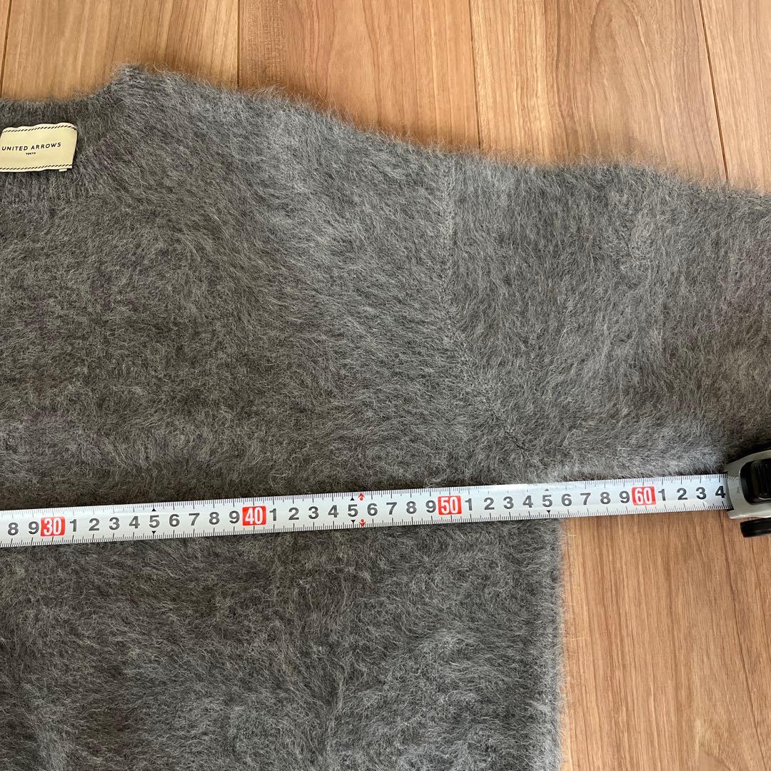 UNITED ARROWSフォックスカシミヤクルーネックニット グレー