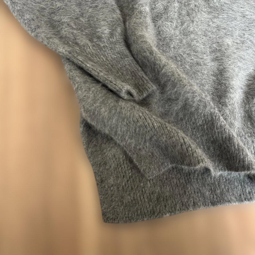 UNITED ARROWSフォックスカシミヤクルーネックニット グレー