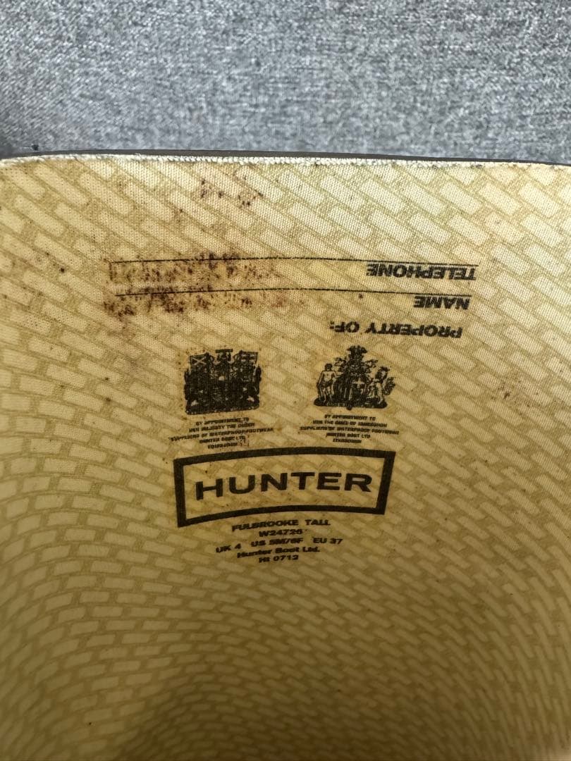 【美品/希少】HUNTER ハンターヒールレインブーツ ロング ブラック23cm