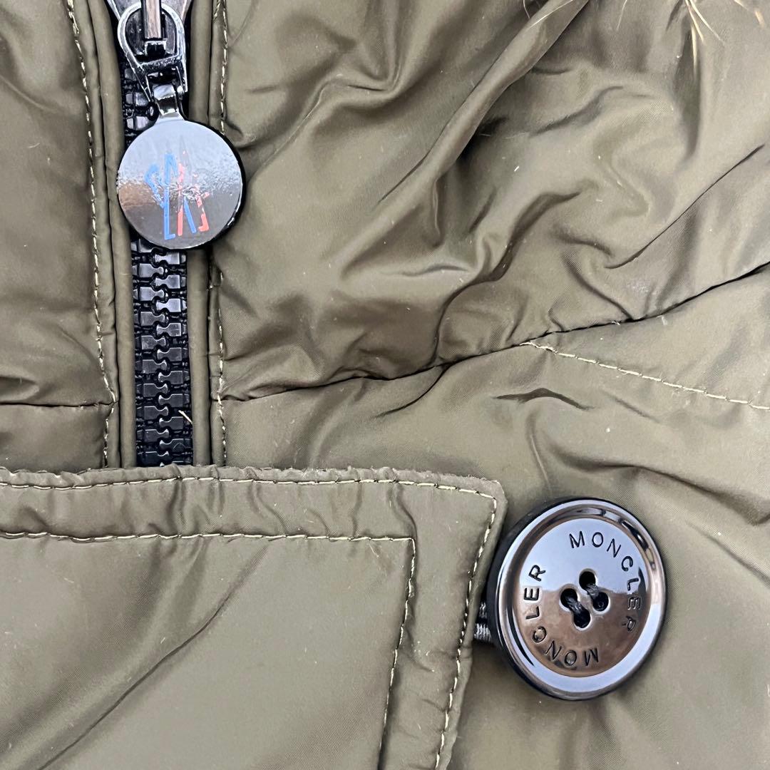 【鑑定済】MONCLER モンクレール ロングダウンコート カーキ サイズ1