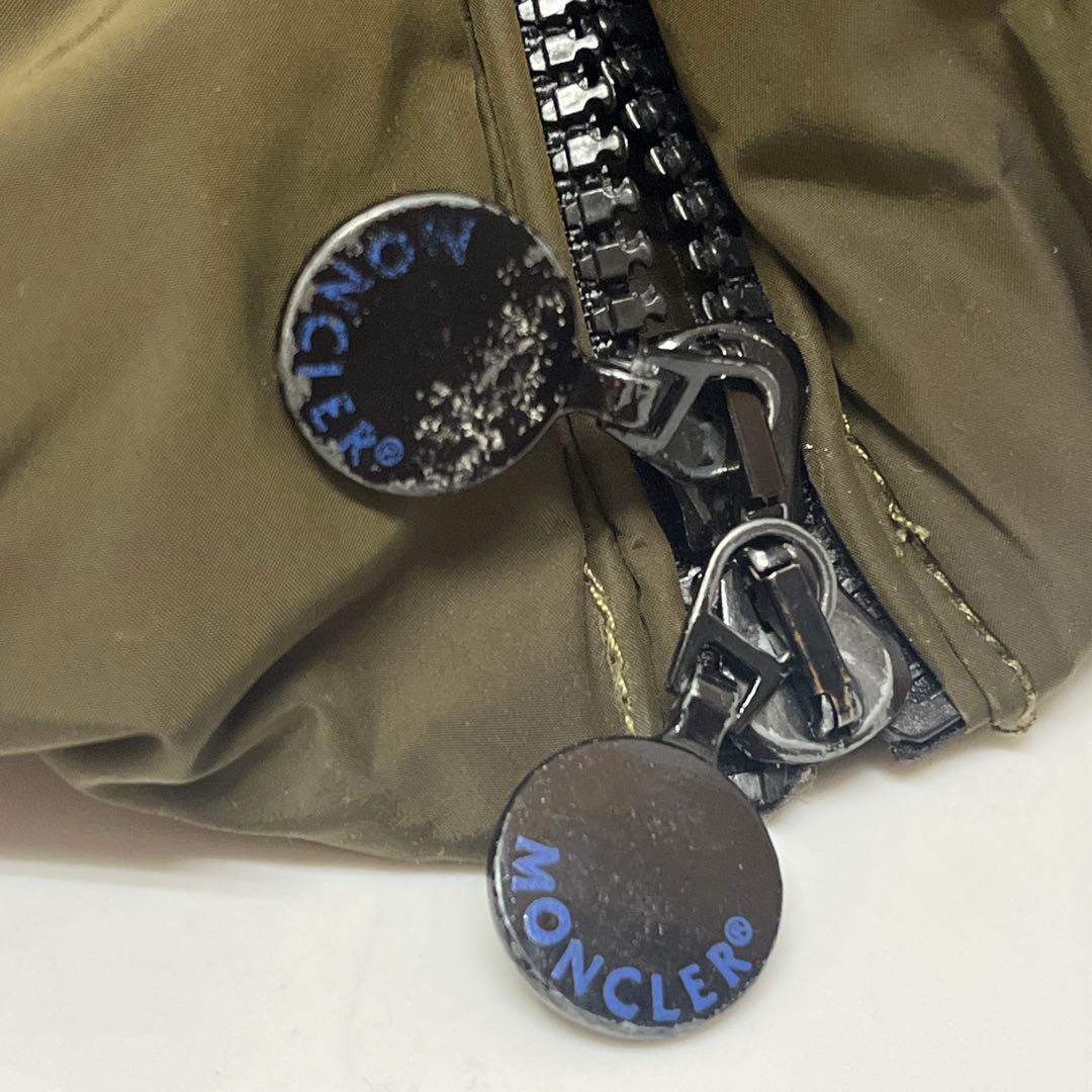 【鑑定済】MONCLER モンクレール ロングダウンコート カーキ サイズ1