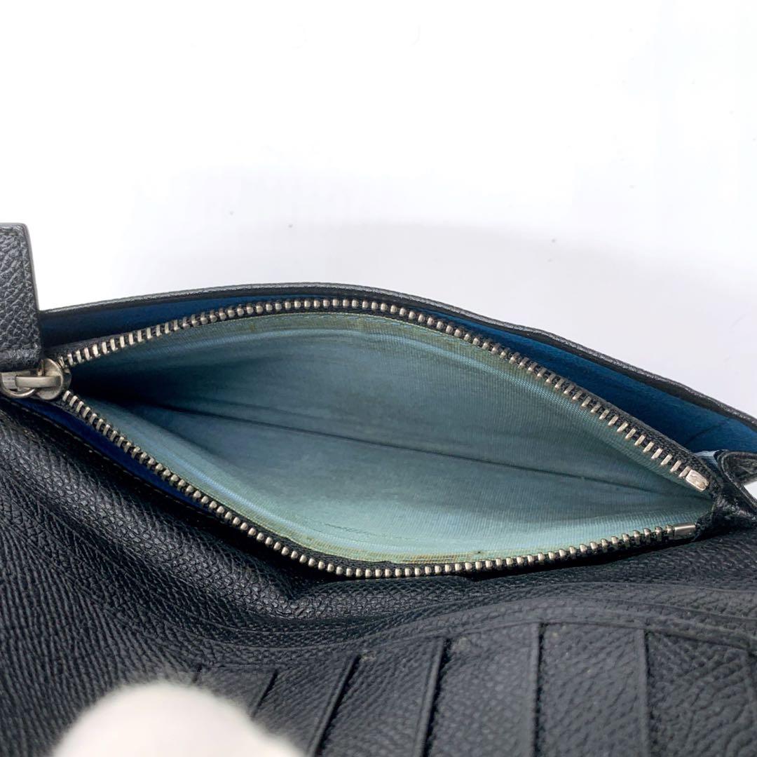 BVLGARI ブルガリ 長財布 ロゴリング レザー ロングウォレット