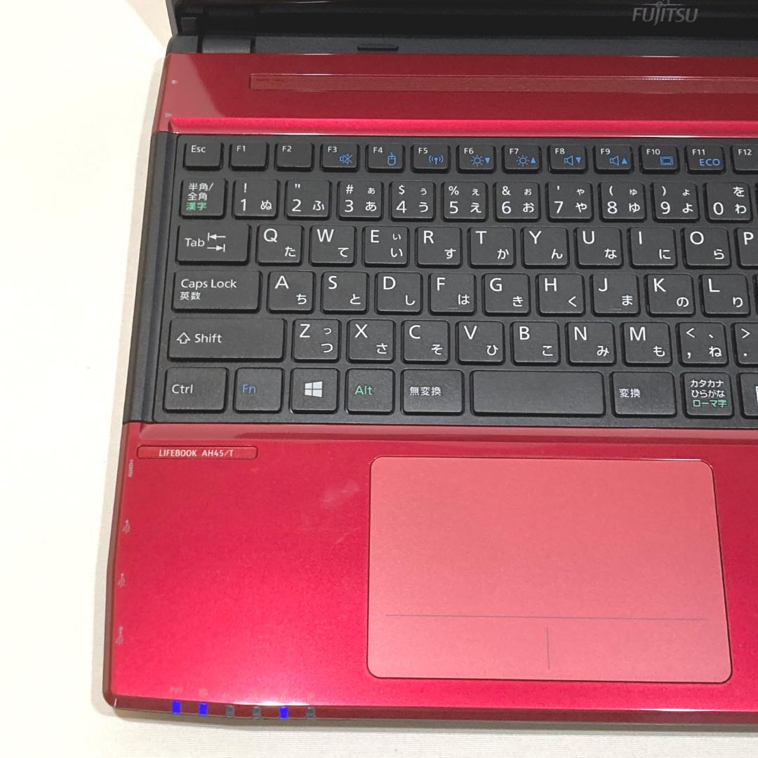 初心者✨カメラ付・大画面・ブルーレイ✨赤✨すぐ使えるノートパソコン◇D424-2