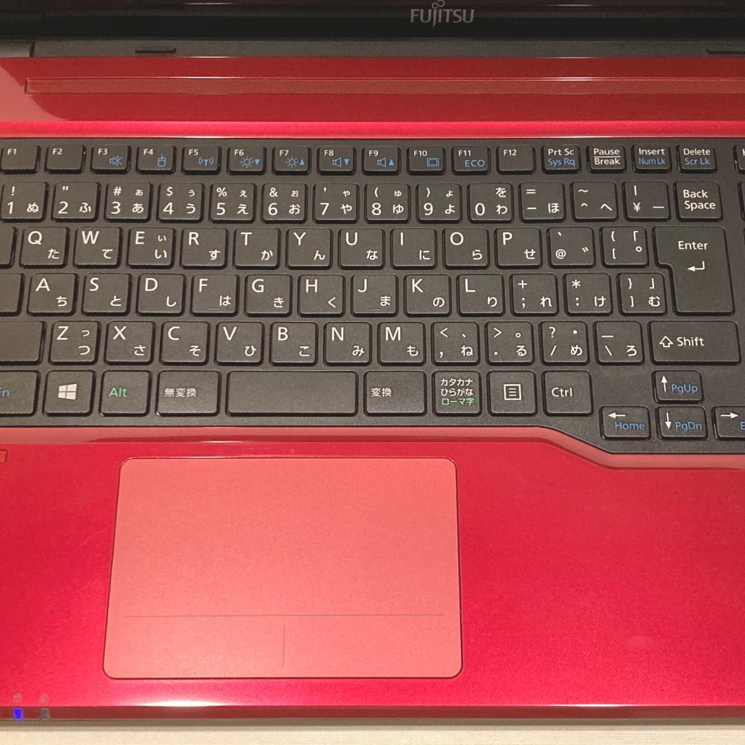 初心者✨カメラ付・大画面・ブルーレイ✨赤✨すぐ使えるノートパソコン◇D424-2