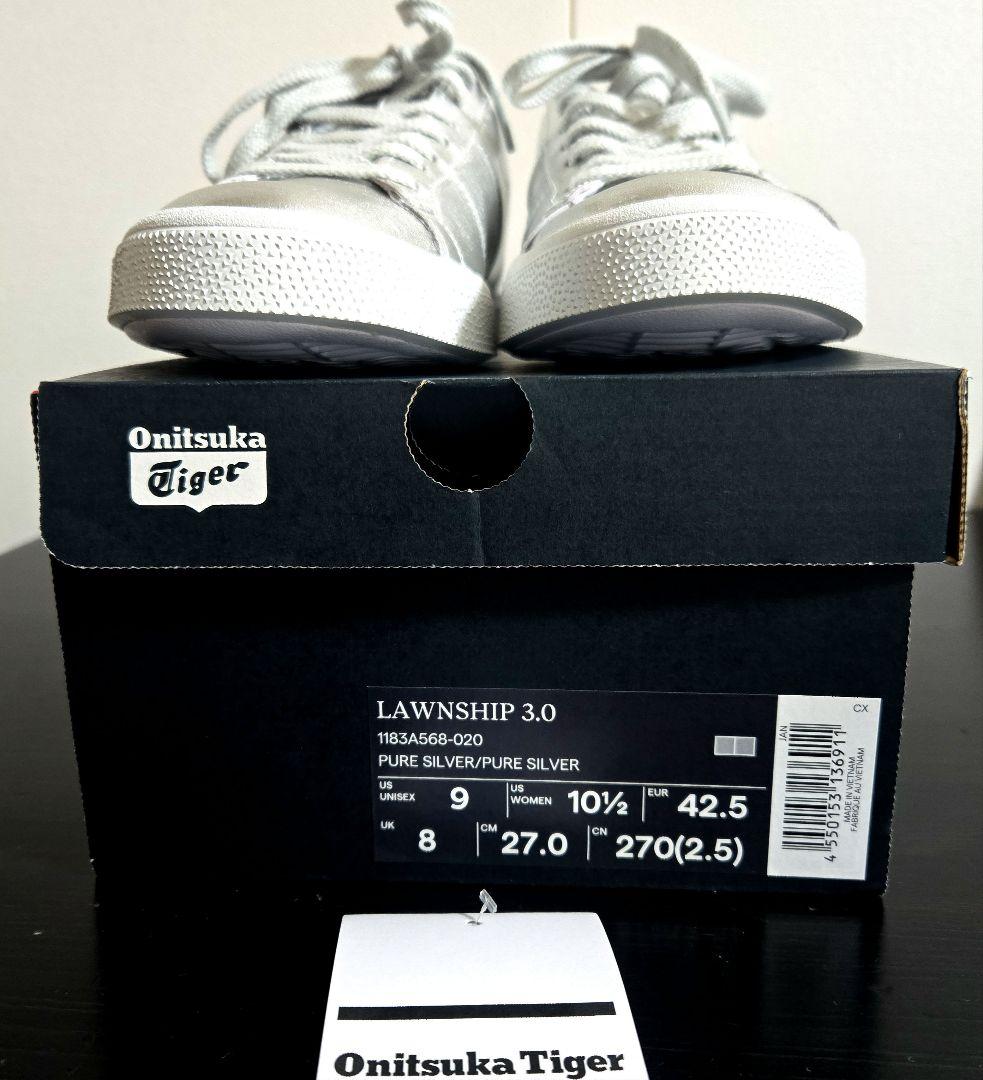 新品・未使用 オニツカLAWNSHIP 3.0 PURE SILVER 27cm