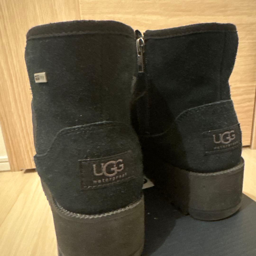 UGG 防水スエードショートブーツ ブラック