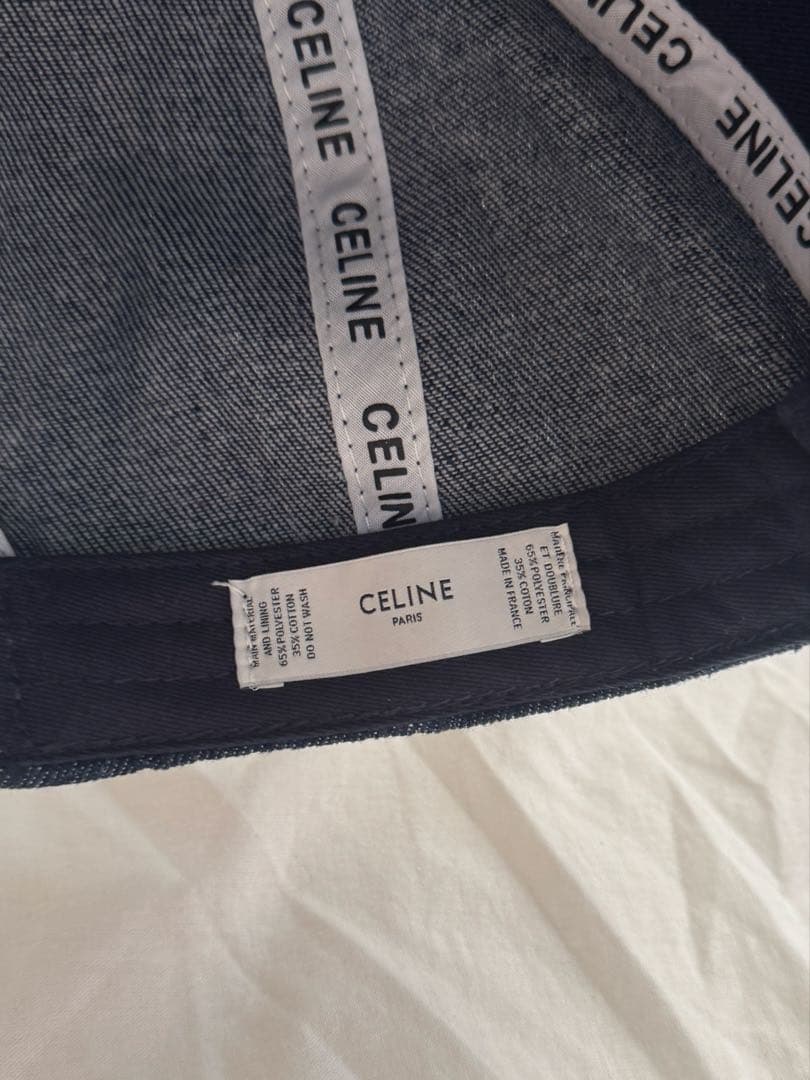 CELINE デニムベースボールキャップ セリーヌ‪‪