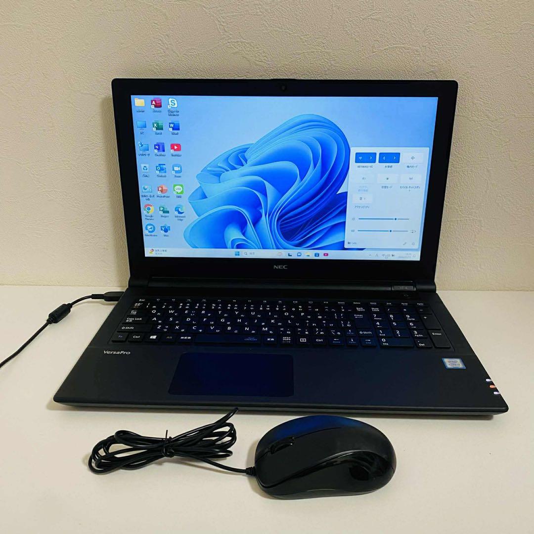 Y27 NECノートパソコンSSD第7世代Windows11オフィス2024付き