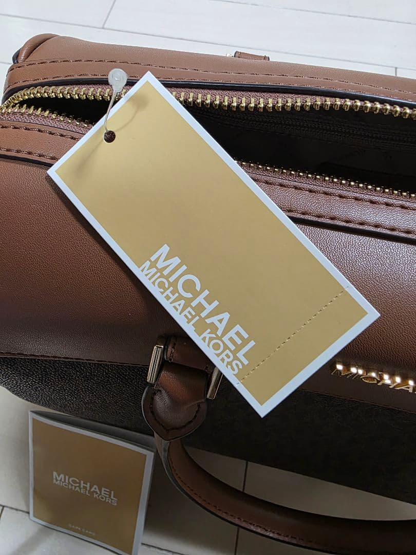 【美品】 MICHAEL KORS ハンドバッグ ボストン ブラウン ショルダー
