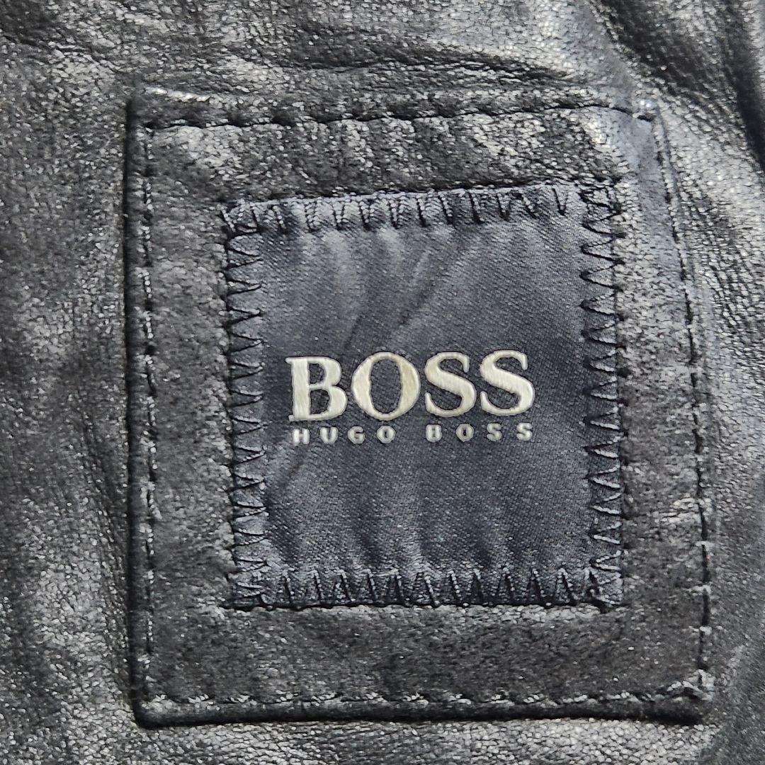 最高級メリノラム使用✨HUGO BOSS レザージャケット リアルムートン 黒