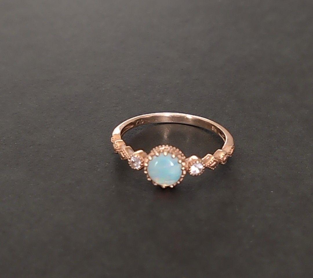 ツツミ　K10イエローゴールドオパールリング