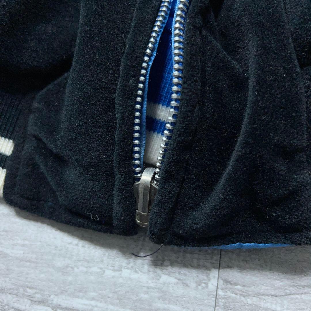 90s 別珍 ベロア スカジャン 中綿 スーベニアジャケット 刺繍 黒 日本