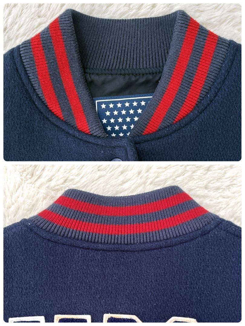 【希少】ヒステリックグラマー　スタジャン　サークルガール　切り替え　袖レザー　F