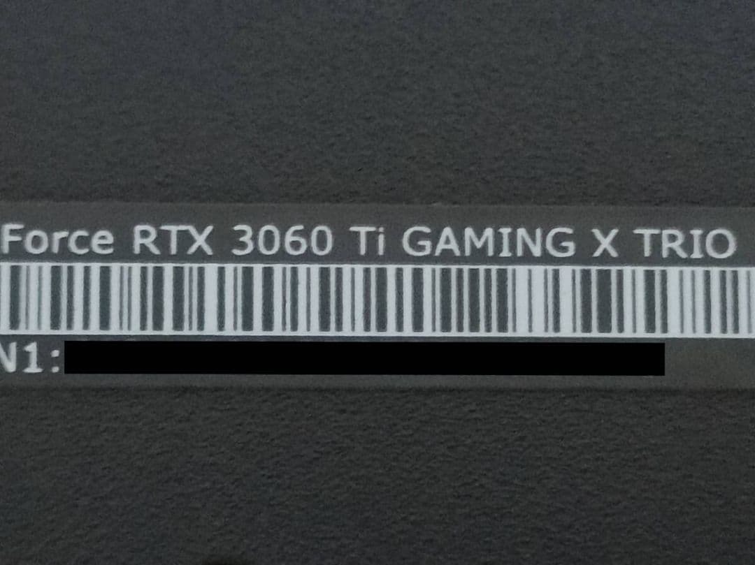 チ*ン様 MSI GeForce RTX3060Ti 8GB GAMING X