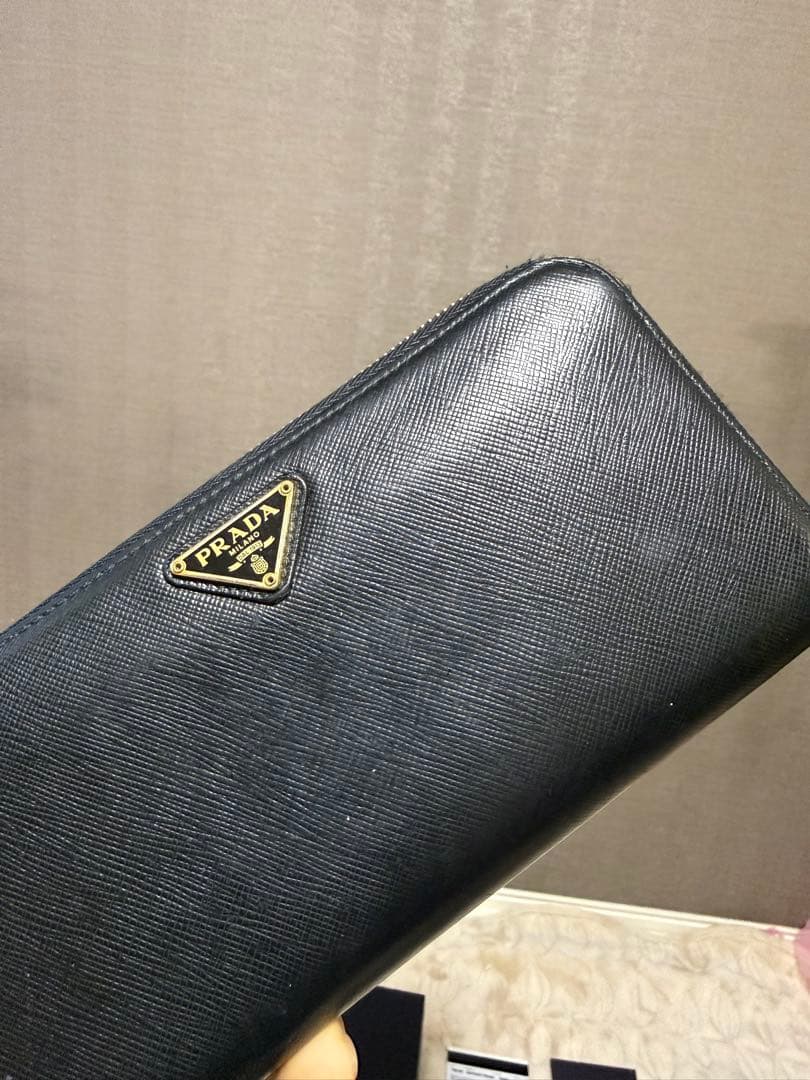 PRADA ブラック サフィアーノレザー 長財布