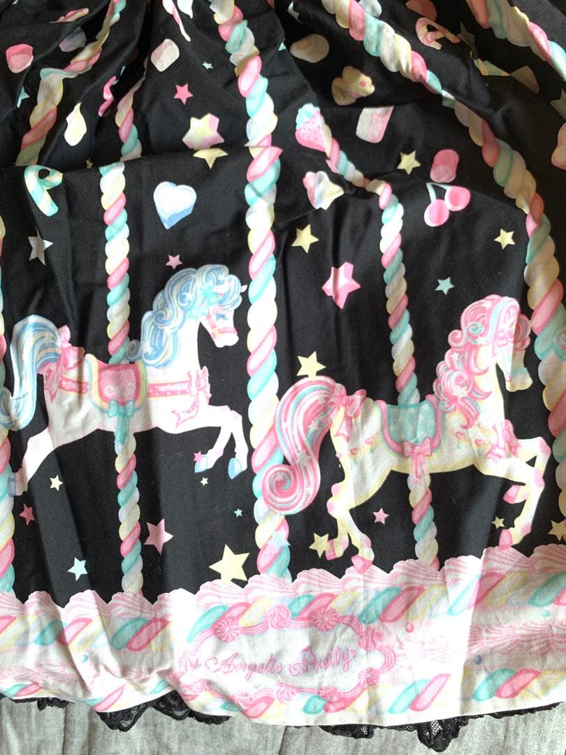 シュガーリーカーニバル フレアスカート 黒 アンジェリックプリティ プラスサイズ