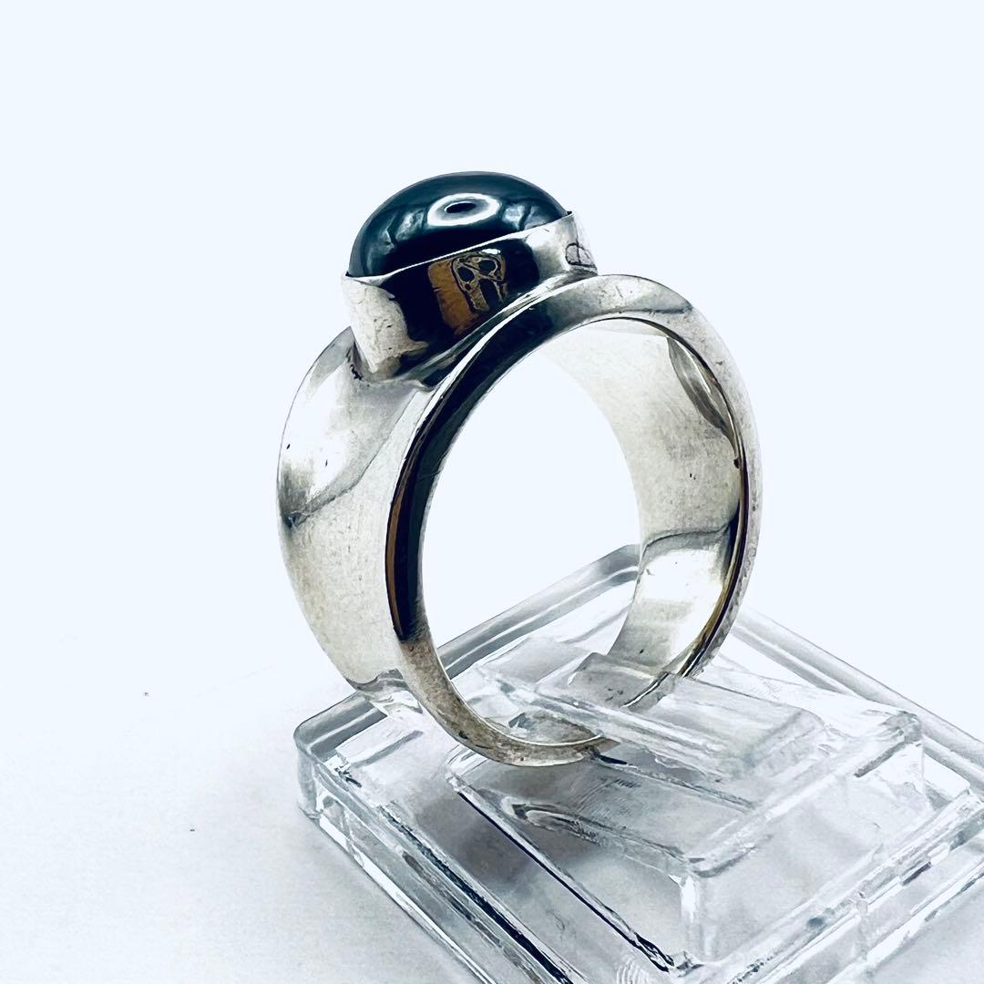 ジョージジェンセン　#124 ヘマタイト　シルバーリング　ヴィンテージ