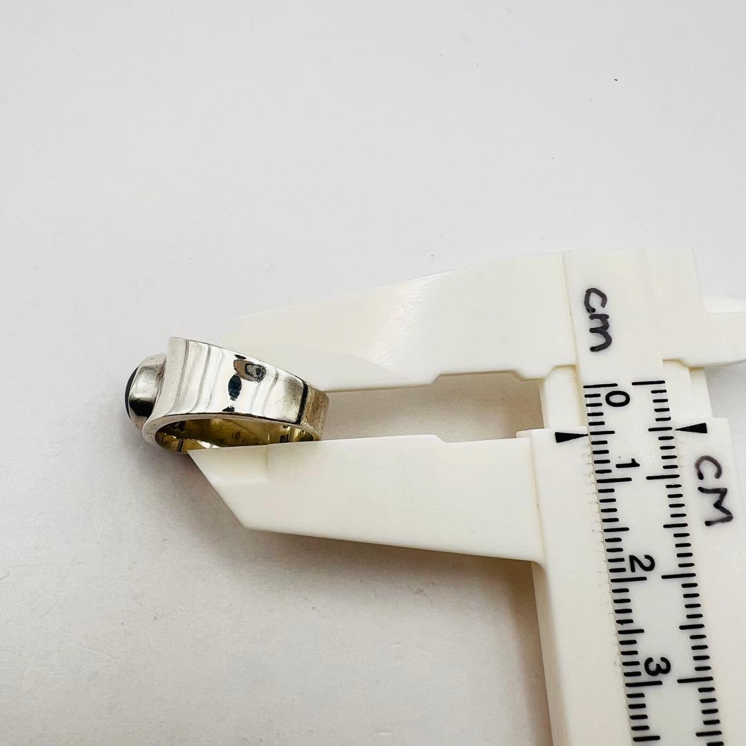 ジョージジェンセン　#124 ヘマタイト　シルバーリング　ヴィンテージ