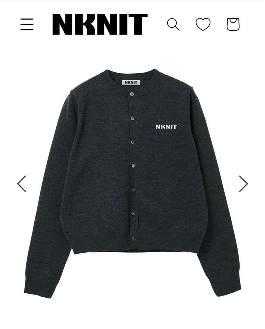 トップス NKNIT logo KNIT cardigan
