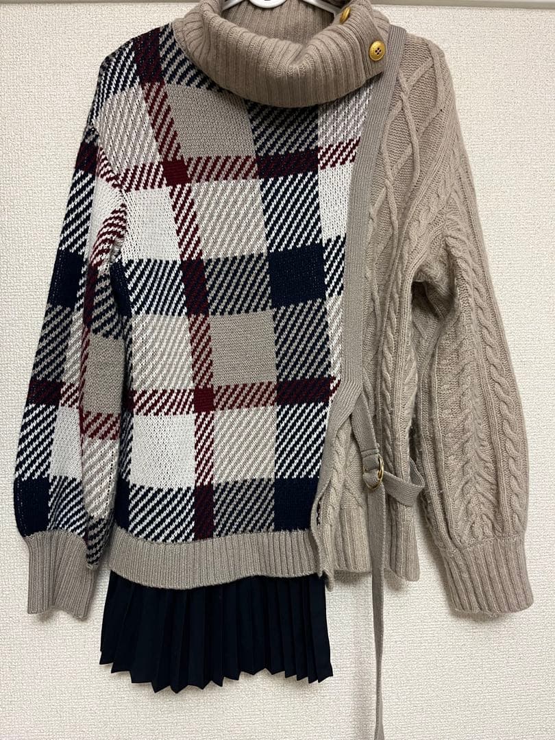 BLUE LABEL CRESTBRIDGE チェック柄ニット