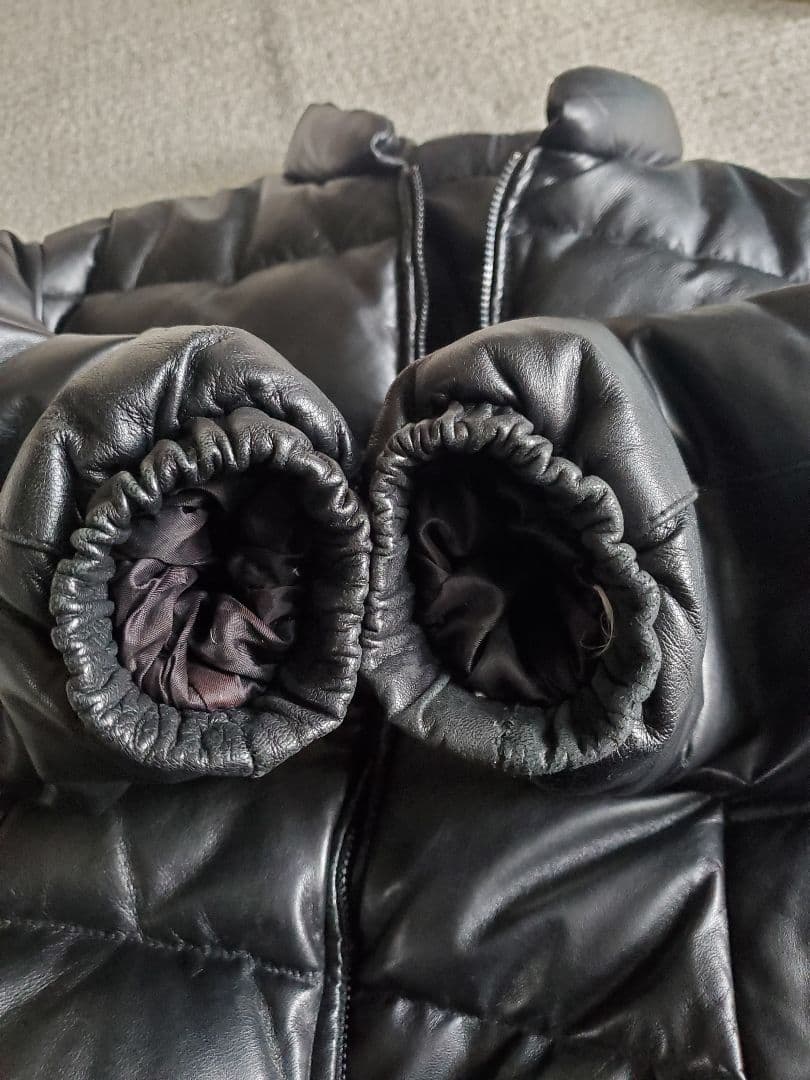 小*彦様 【週末値下‼️】レザー ダウンジャケット　稀少ショート丈　羊革　L