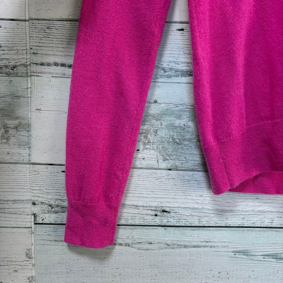 ☆高級カシミヤ100%☆セオリー　Vネックニットプルオーバー ピンク　Sサイズ