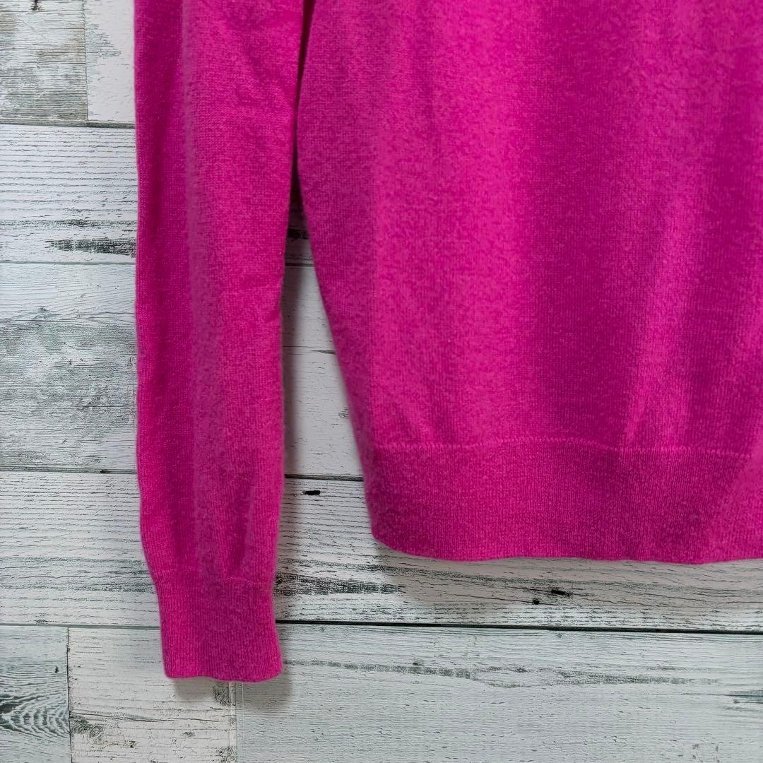 ☆高級カシミヤ100%☆セオリー　Vネックニットプルオーバー ピンク　Sサイズ