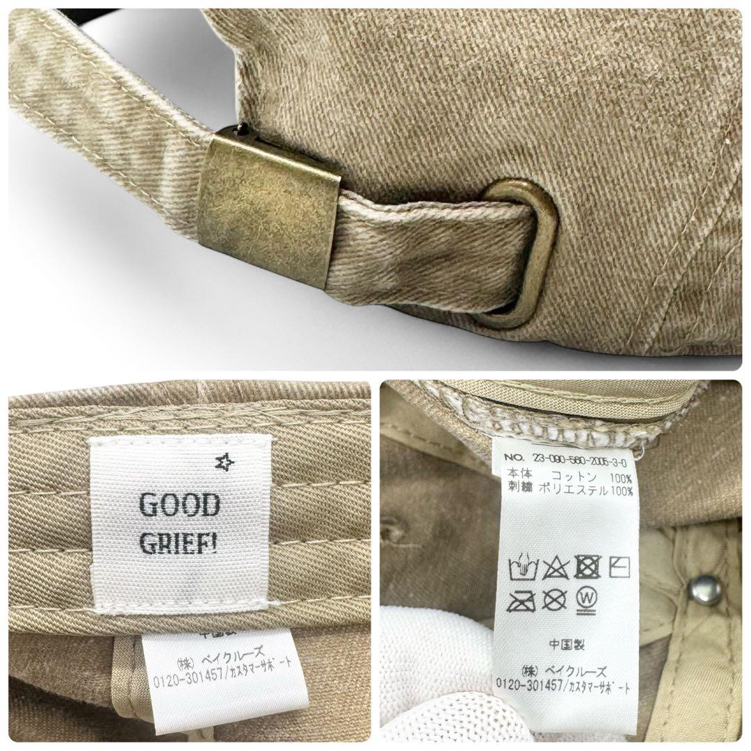 アパルトモン GOOD GRIEF！CA WASHED CAP ベージュ 刺繍