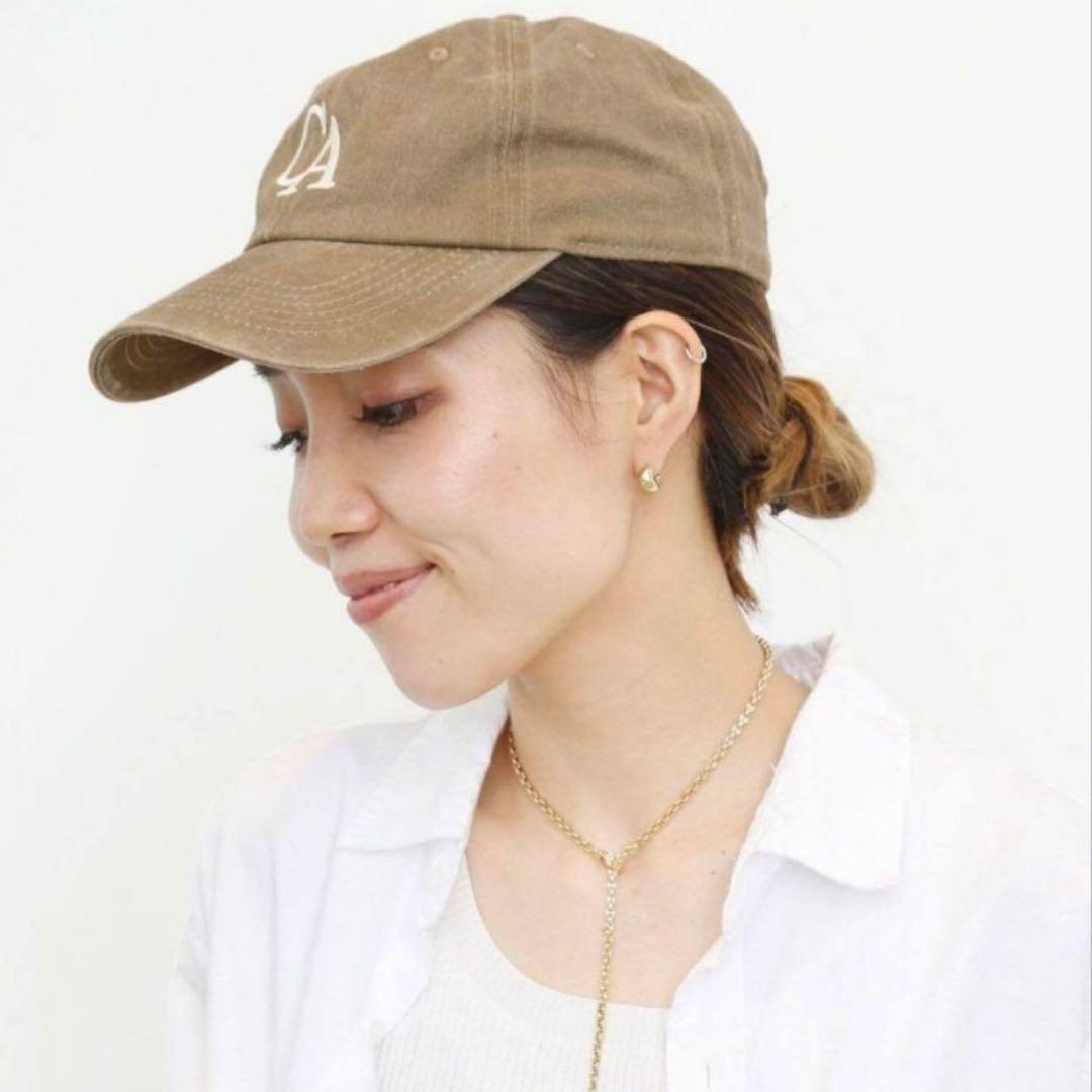 アパルトモン GOOD GRIEF！CA WASHED CAP ベージュ 刺繍
