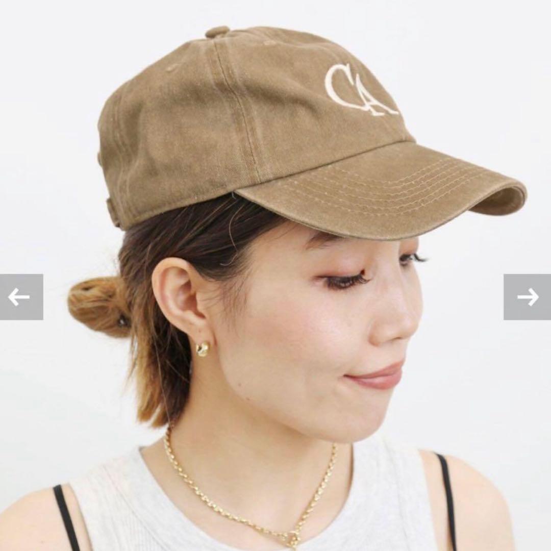 アパルトモン GOOD GRIEF！CA WASHED CAP ベージュ 刺繍