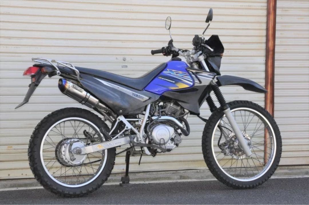 専用ヤマハ XTZ125 スリップオン異形 モタード SUS ブルー