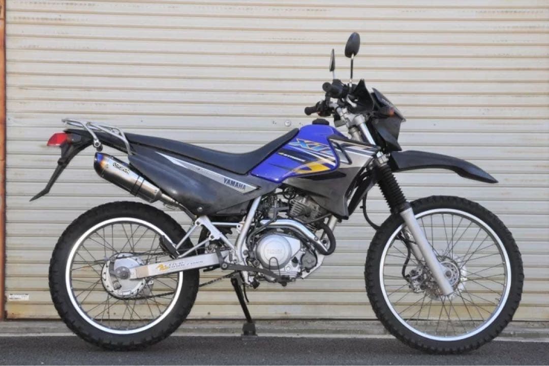 専用ヤマハ XTZ125 スリップオン異形 モタード SUS ブルー