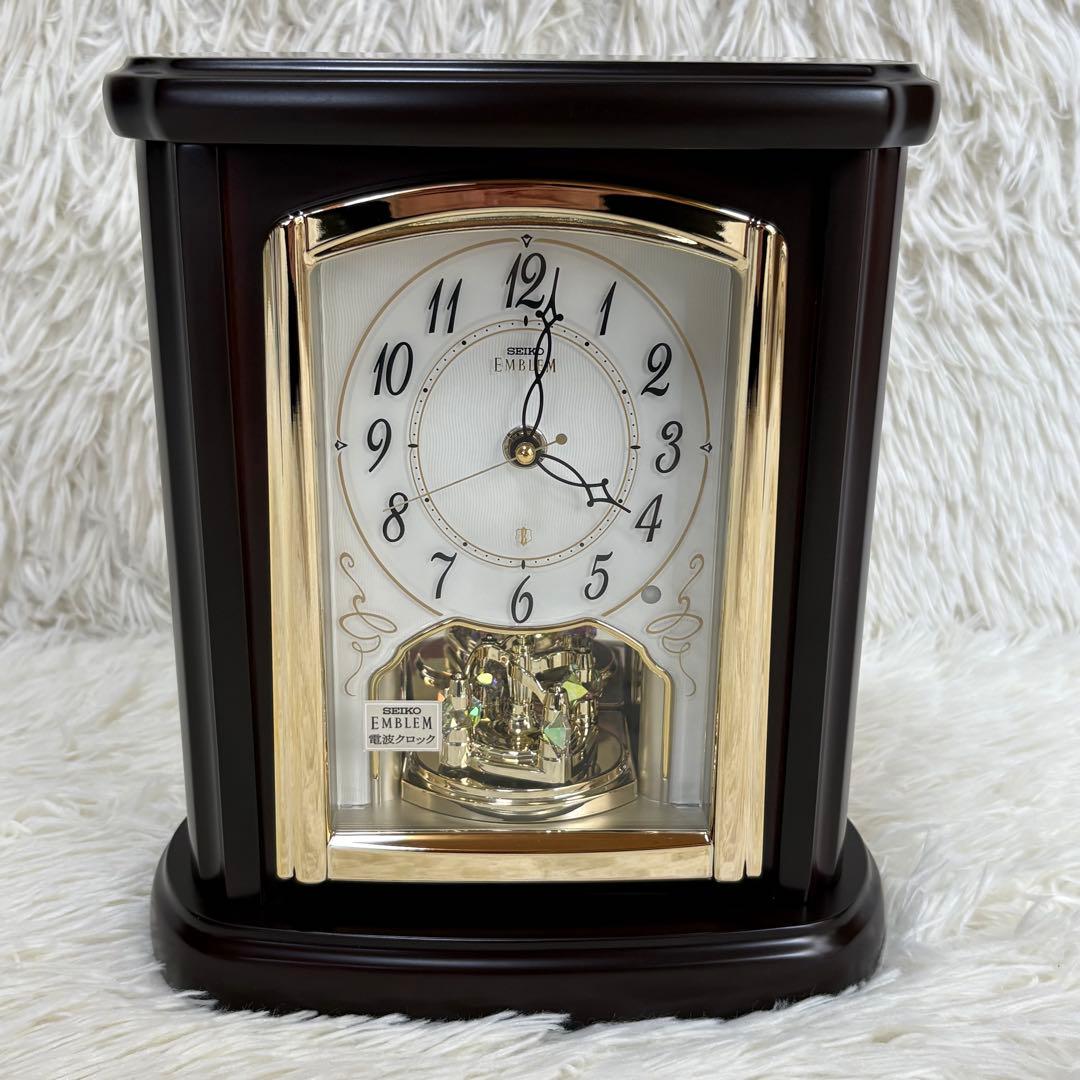 ✨未使用品✨ SEIKO エンブレム 電波置き時計 HW582B 2025.1