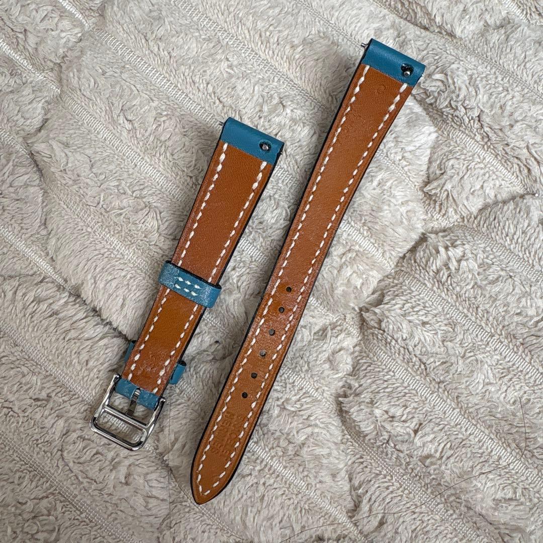レザー時計バンド HERMES エルメス　青
