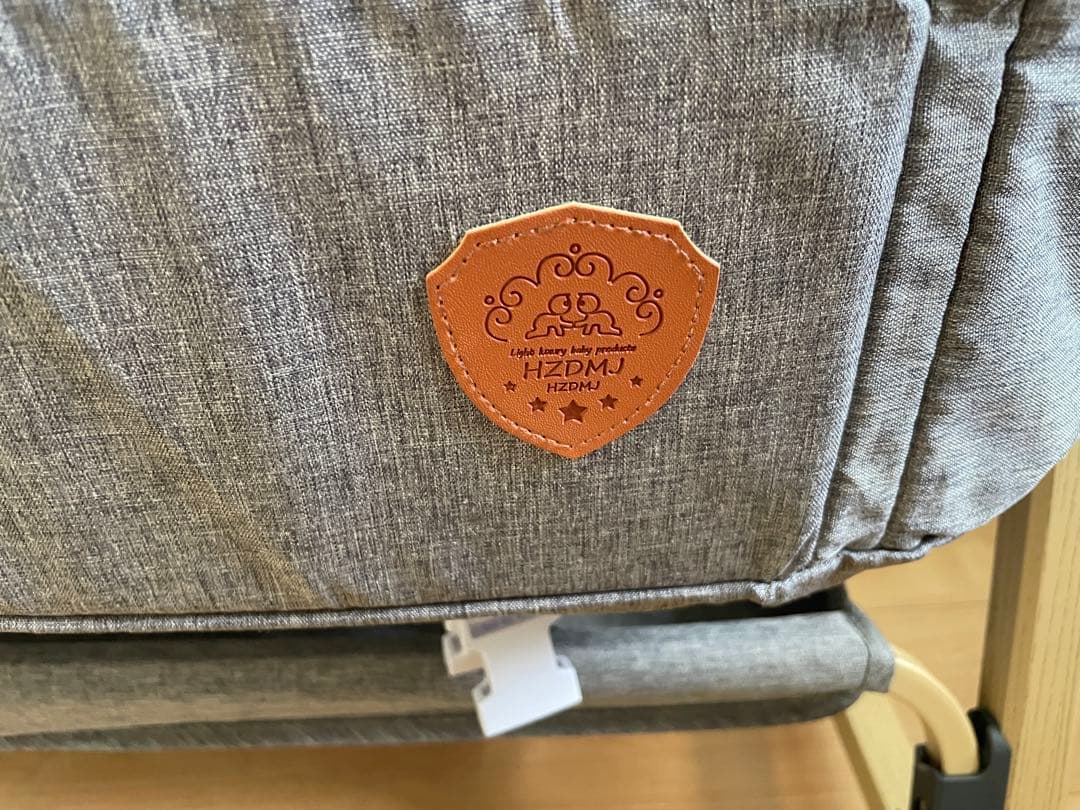 HZDMJ ベビーベッド グレー メッシュカバー付き