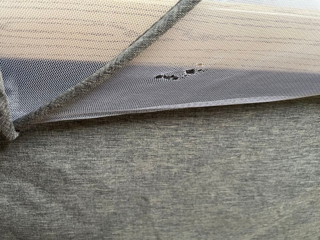 HZDMJ ベビーベッド グレー メッシュカバー付き